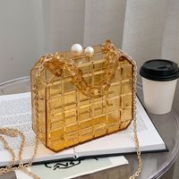 Wholesale Acrylic Jelly Color One-shoulder Messenger Small Square Bag Nihaojewelry sku image 1