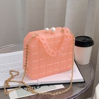 Wholesale Acrylic Jelly Color One-shoulder Messenger Small Square Bag Nihaojewelry sku image 6