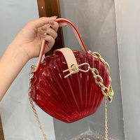 Wholesale Transparent Jelly Color Shoulder Shell Bag Nihaojewelry sku image 1