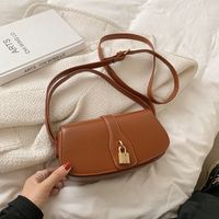Wholesale Solid Color Lock Buckle Messenger Small Square Bag Nihaojewelry sku image 3