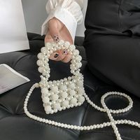 Wholesale Mini Pearl Woven Messenger Bag Nihaojewelry sku image 1