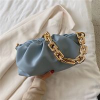 Wholesale Solid Color Thick Chain One-shoulder Underarm Cloud Bag Nihaojewelry sku image 4