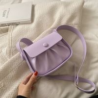 Wholesale Solid Color Shoulder Crossbody Saddle Bag Nihaojewelry sku image 3