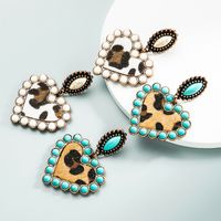 Wholesale Jewelry Bohemia Heart-shaped Earrings Leather Earrings Nihaojewelry main image 1