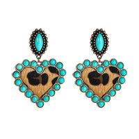Wholesale Jewelry Bohemia Heart-shaped Earrings Leather Earrings Nihaojewelry main image 2