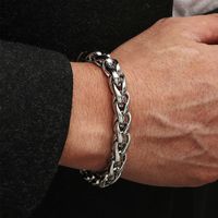 Vente En Gros Bijoux Bracelet En Acier Titane Épais Torsadé Nihaojewelry sku image 1
