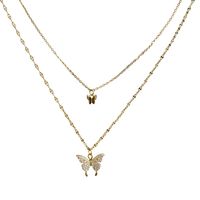 Wholesale Jewelry Butterfly Pendant Double Layer Necklace Nihaojewelry main image 3