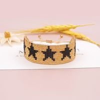 Européen Et Américain Internet Chaude Mode Personnalisé Mgb Perles Bracelet Main-tissé Pentagramme Large Bracelet Pour Les Femmes main image 5