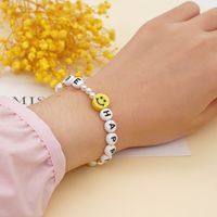 Personalized Japanese And Korean Style Hand-woven Yellow Smiley Face Small Bracelet Women's Cross-border New Arrival Ins Pearl Bracelet Wholesale main image 1