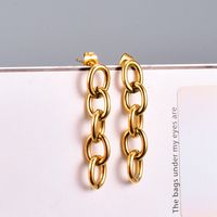 Wholesale Jewelry Retro Long Chain Titanium Steel Earrings Nihaojewelry main image 3