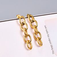 Wholesale Jewelry Retro Long Chain Titanium Steel Earrings Nihaojewelry main image 4