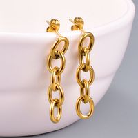 Wholesale Jewelry Retro Long Chain Titanium Steel Earrings Nihaojewelry main image 5