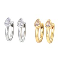 Vente En Gros Bijoux Goutte Boucles D&#39;oreilles En Cuivre En Forme De Poire De Diamant Nihaojewelry main image 1