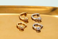 Vente En Gros Bijoux Goutte Boucles D&#39;oreilles En Cuivre En Forme De Poire De Diamant Nihaojewelry main image 4