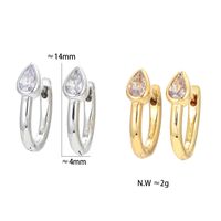 Vente En Gros Bijoux Goutte Boucles D&#39;oreilles En Cuivre En Forme De Poire De Diamant Nihaojewelry main image 5