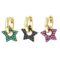 Wholesale Jewelry Five-pointed Star Diamond Copper Ear Clip Nihaojewelry main image 1