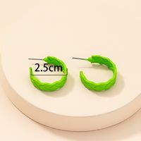 Wholesale Fashion Carved C-shaped Colorful Earrings Nihaojewelry main image 3