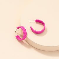 Wholesale Fashion Carved C-shaped Colorful Earrings Nihaojewelry main image 5