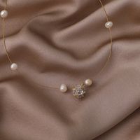 Wholesale Jewelry Fine Chain Pearl Ball Shape Pendant Necklace Nihaojewelry main image 5