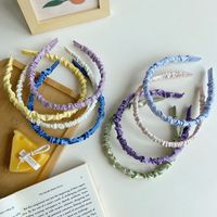 Koreanischer Stil Faltet Feines Einfarbiges Haarband Großhandel Nihaojewelry main image 1