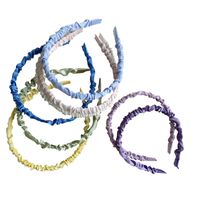 Korean Style Folds Fine-edge Solid Color Hairband Wholesale Nihaojewelry main image 6