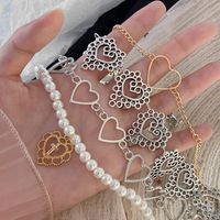 Wholesale Jewelry Hollow Heart Splicing Pendant Necklace Nihaojewelry main image 1