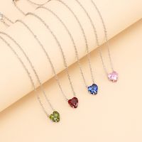 Wholesale Jewelry Heart-shaped Zircon Pendant Necklace Nihaojewelry main image 2