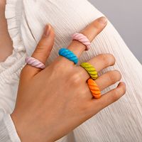 Wholesale Jewelry Candy Color Geometric Thread Ring Nihaojewelry main image 6