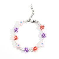 Rice Bead Soft Pottery Resin Flower Pearl Anklet Wholesale Jewelry Nihaojewelry main image 5