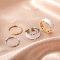 Wholesale Jewelry Retro Oil Dripping Irregular Two-piece Ring Nihaojewelry main image 3
