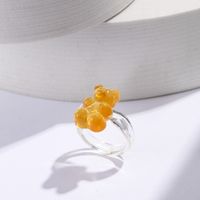 Wholesale Simple Bear Color Resin Ring Nihaojewelry main image 4