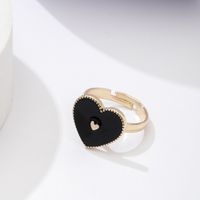 Wholesale Fashion Dripping Playing Cards Black Metal Opening Ring Nihaojewelry main image 5