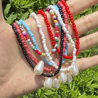 Wholesale Jewelry Pearl Pendant Color Beaded Necklace Nihaojewelry main image 1