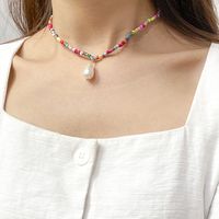 Großhandel Schmuck Perlen Anhänger Farbe Perlen Halskette Nihaojewelry main image 3