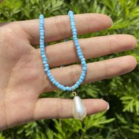 Wholesale Jewelry Pearl Pendant Color Beaded Necklace Nihaojewelry main image 4