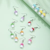 Wholesale Jewelry Multicolor Three-dimensional Spotted Mushroom Earrings Nihaojewelry main image 3