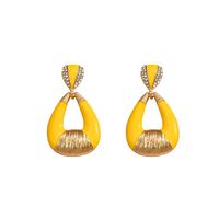 European And American High Profile Fashion Creative Earrings Hollow Drop-shaped Diamond Women's Earrings Earrings Jewelry Wholesale sku image 1