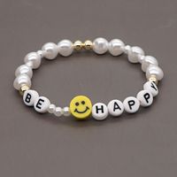 Personalized Japanese And Korean Style Hand-woven Yellow Smiley Face Small Bracelet Women's Cross-border New Arrival Ins Pearl Bracelet Wholesale sku image 9