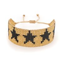 Europäische Und Amerikanische Internet-prominente Mode Persönlichkeit Mgb Reis Perlen Armband Hand Gewebtes Fünfzernes Stern Breites Armband Weiblich sku image 1