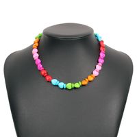 Wholesale Jewelry Color Heart Splicing Beaded Necklace Nihaojewelry sku image 1