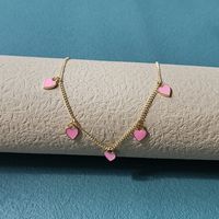Wholesale Jewelry Sweet Heart Shape Alloy Pendant Necklace sku image 1