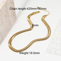 Stainless Steel Titanium Steel 18K Gold Plated Simple Style Solid Color Plating Necklace sku image 1
