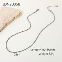 Wholesale Jewelry Fine Twisted Chain Stainless Steel Necklace Nihaojewelry sku image 1