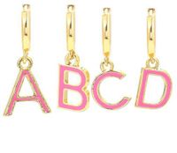 Wholesale Jewelry Color 26 Letter Copper Earrings Nihaojewelry sku image 13