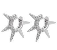 Wholesale Jewelry Diamond Spiked Irregular Shape Copper Earrings Nihaojewelry sku image 2