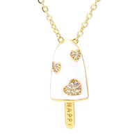 Wholesale Jewelry Popsicle-shaped Oil Drop Pendant Copper Inlaid Zircon Necklace Nihaojewelry sku image 4