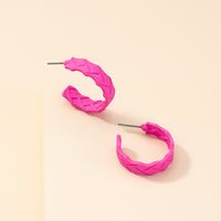 Wholesale Fashion Carved C-shaped Colorful Earrings Nihaojewelry sku image 1