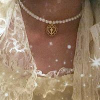Wholesale Jewelry Hollow Heart Splicing Pendant Necklace Nihaojewelry sku image 1