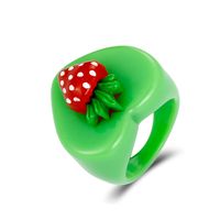 Wholesale Jewelry Acrylic Strawberry Ring Nihaojewelry sku image 3