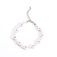 Rice Bead Soft Pottery Resin Flower Pearl Anklet Wholesale Jewelry Nihaojewelry sku image 3
